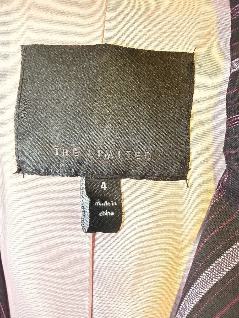 The Limited Black Pinstripe Wide-Leg Suit Pantsuit - Picture 10 of 16